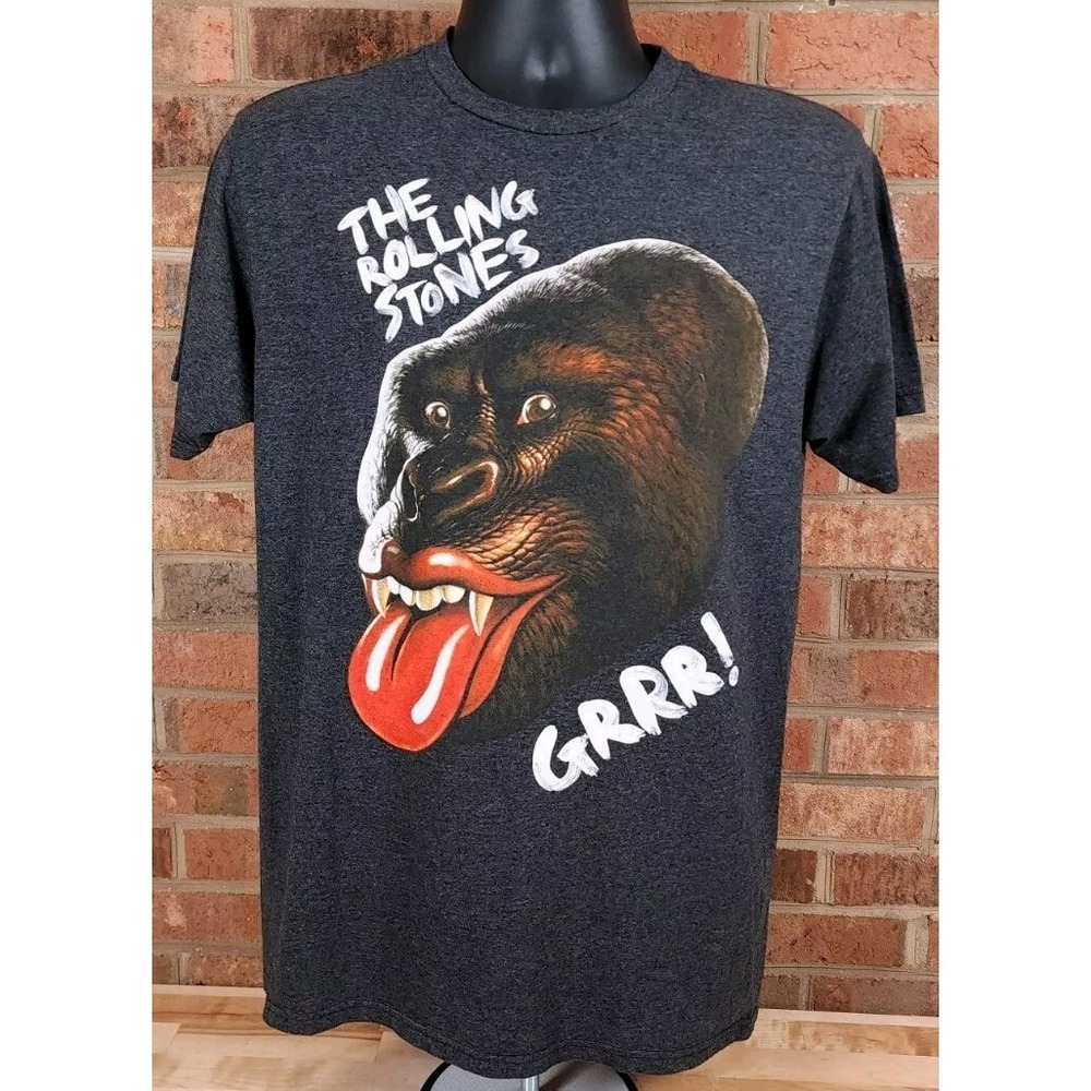 The Rolling Stones Grr Gray Gorilla T Shirt Womens Size Large